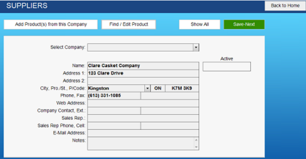 Data Entry - Setup